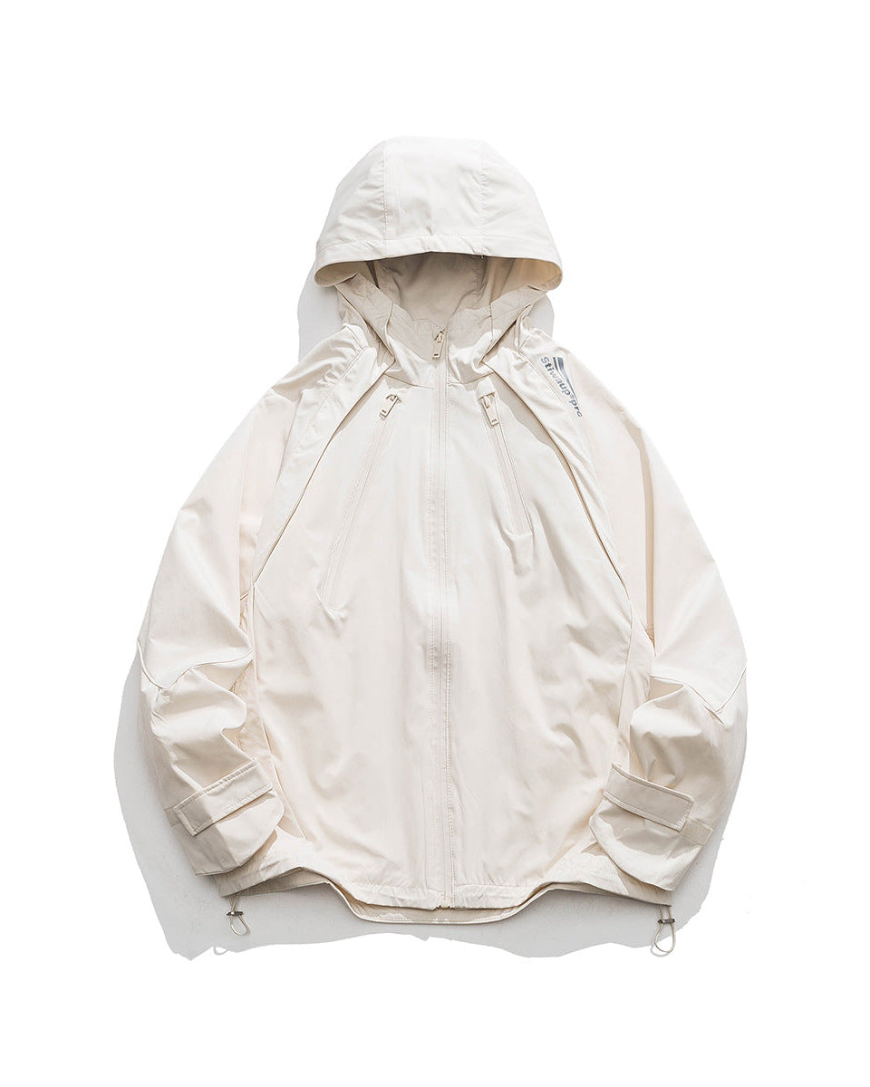 The Marlin Loose Slant Zipper Hooded Jacket