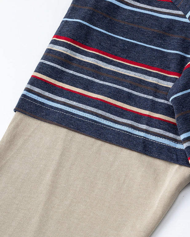 The Palmer Fake Two Stripe Long Sleeve Shirt