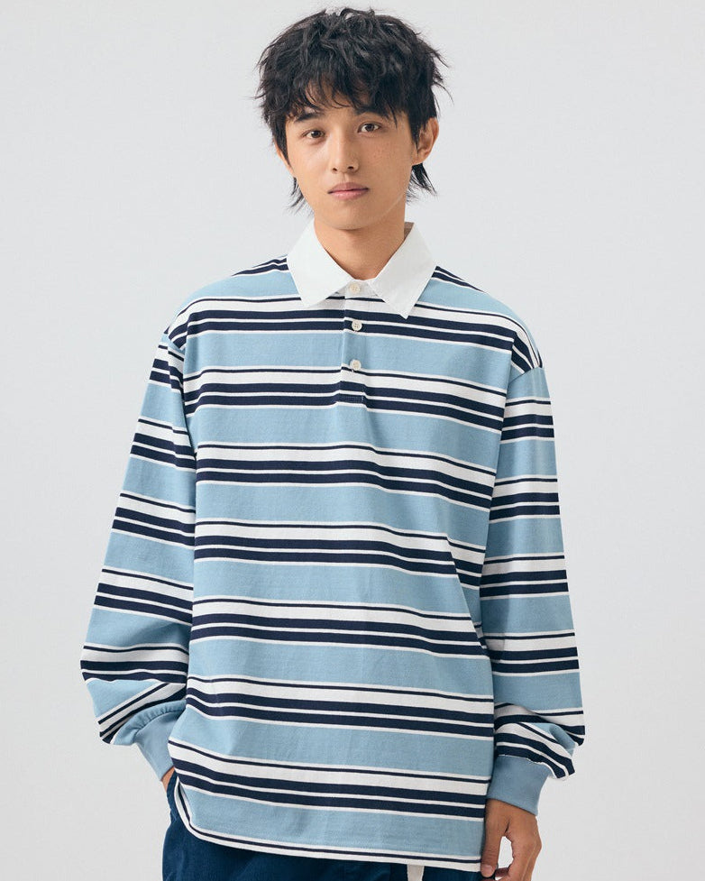 The Shorebound Stripe Polo Sweatshirt