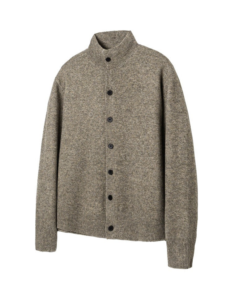 The Cerulean Knitted Cardigan Stand Collar Jacket