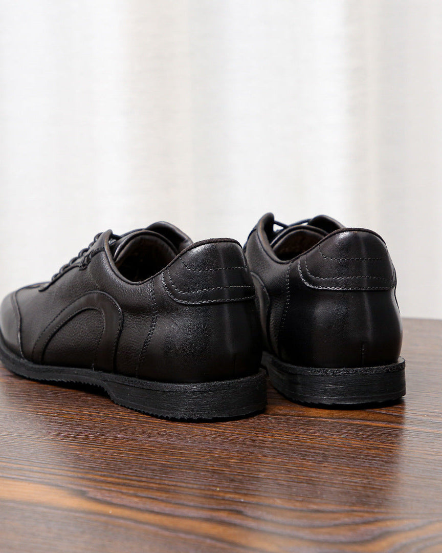 The Executive Leather Derby Sneakers – Black
