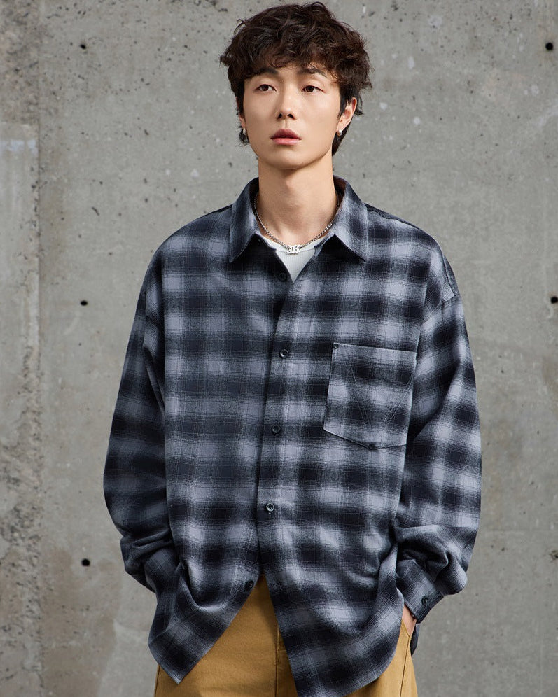 The Boulder Plaid Casual Long Sleeve Polo Shirt