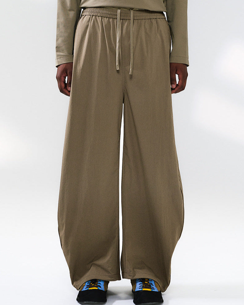 Wide-Leg Technical Drawstring Pants