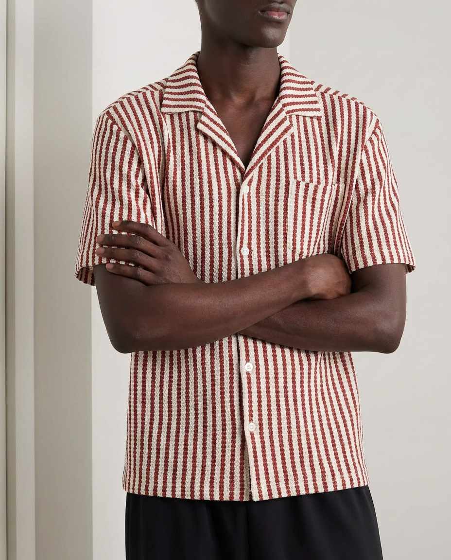Short Sleeve Striped Resort Shirt