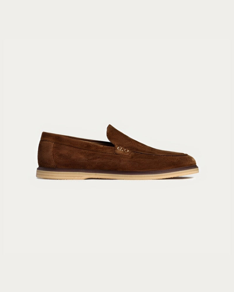 Wildleder-Slipper in Schokolade