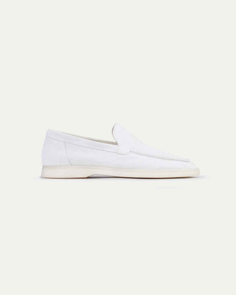 Weiß Sand Wildleder Slipper