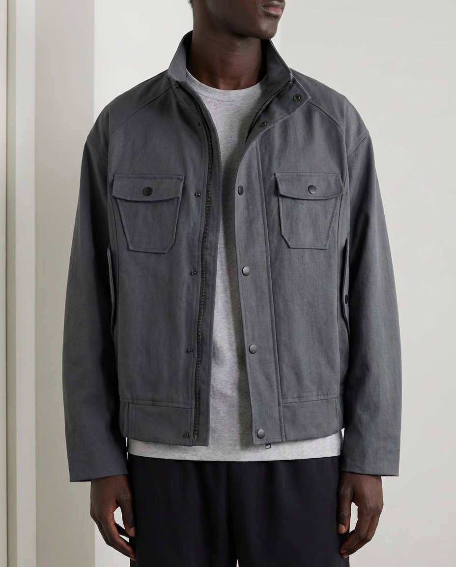 The Arcliff Stand Collar Cargo Jacket