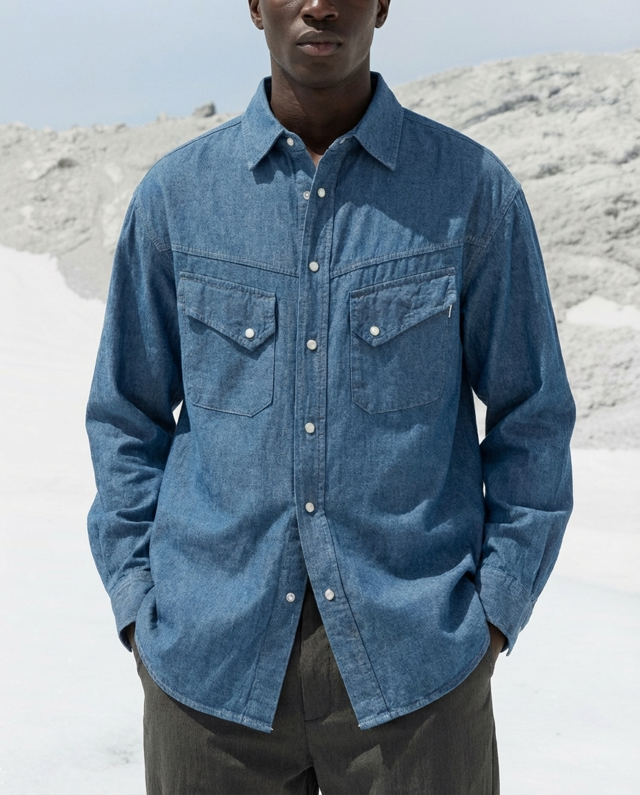 The Havenwood Lapel Denim Overshirt