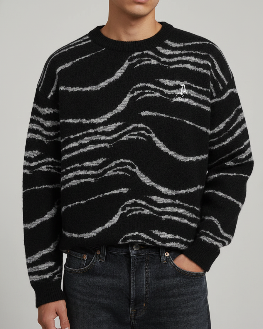 The Marin Irregular Stripe Knit Sweater