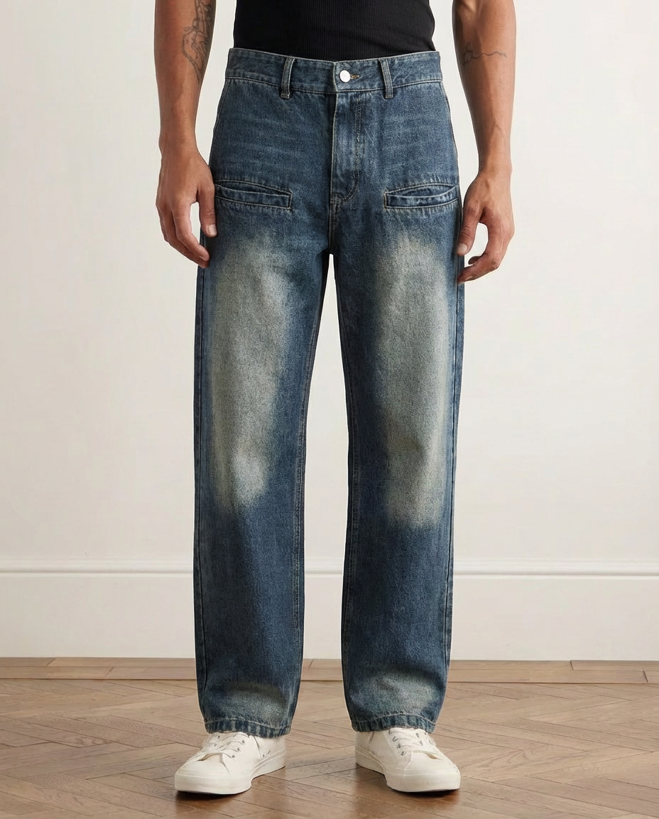 The Ozark Vintage Straight Black Jeans