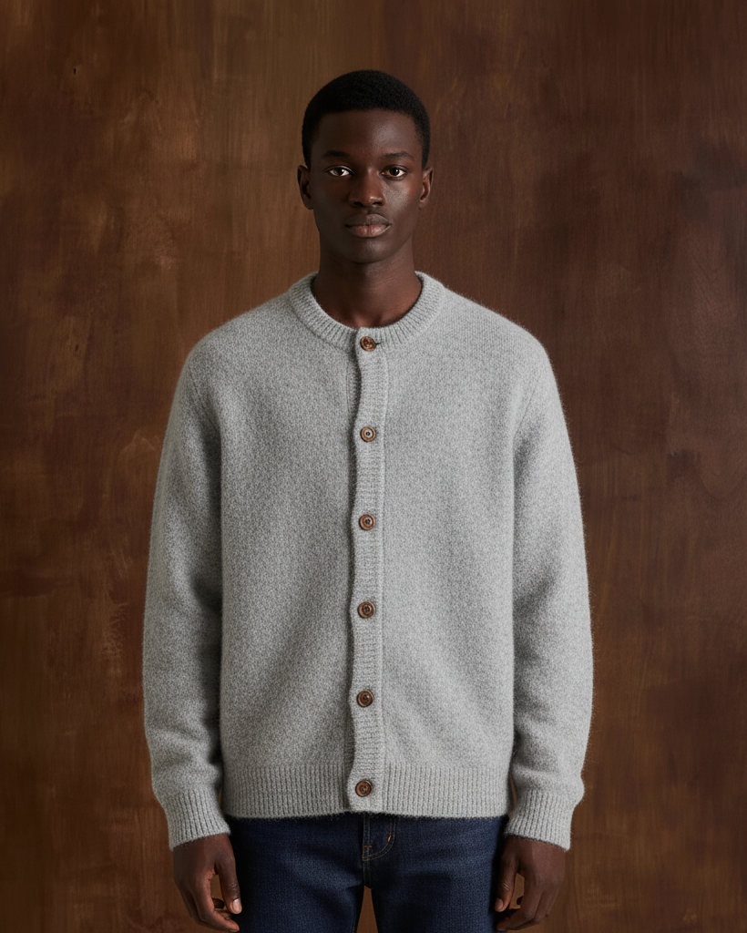 The Sable Crest Knit Cardigan