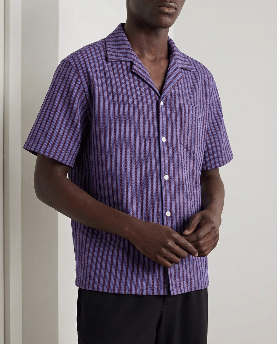 Short Sleeve Striped Resort Shirt