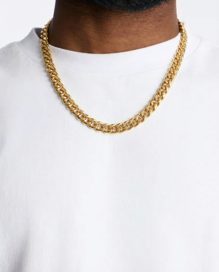 Classic Gold Cuban Chain Necklace