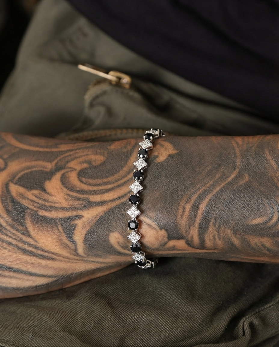 Star Halo Tennis Bracelet