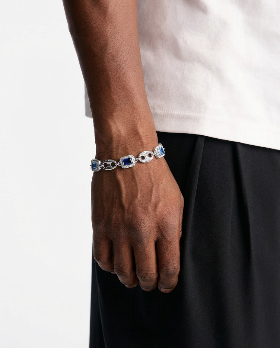 Azure Link Pavé Bracelet