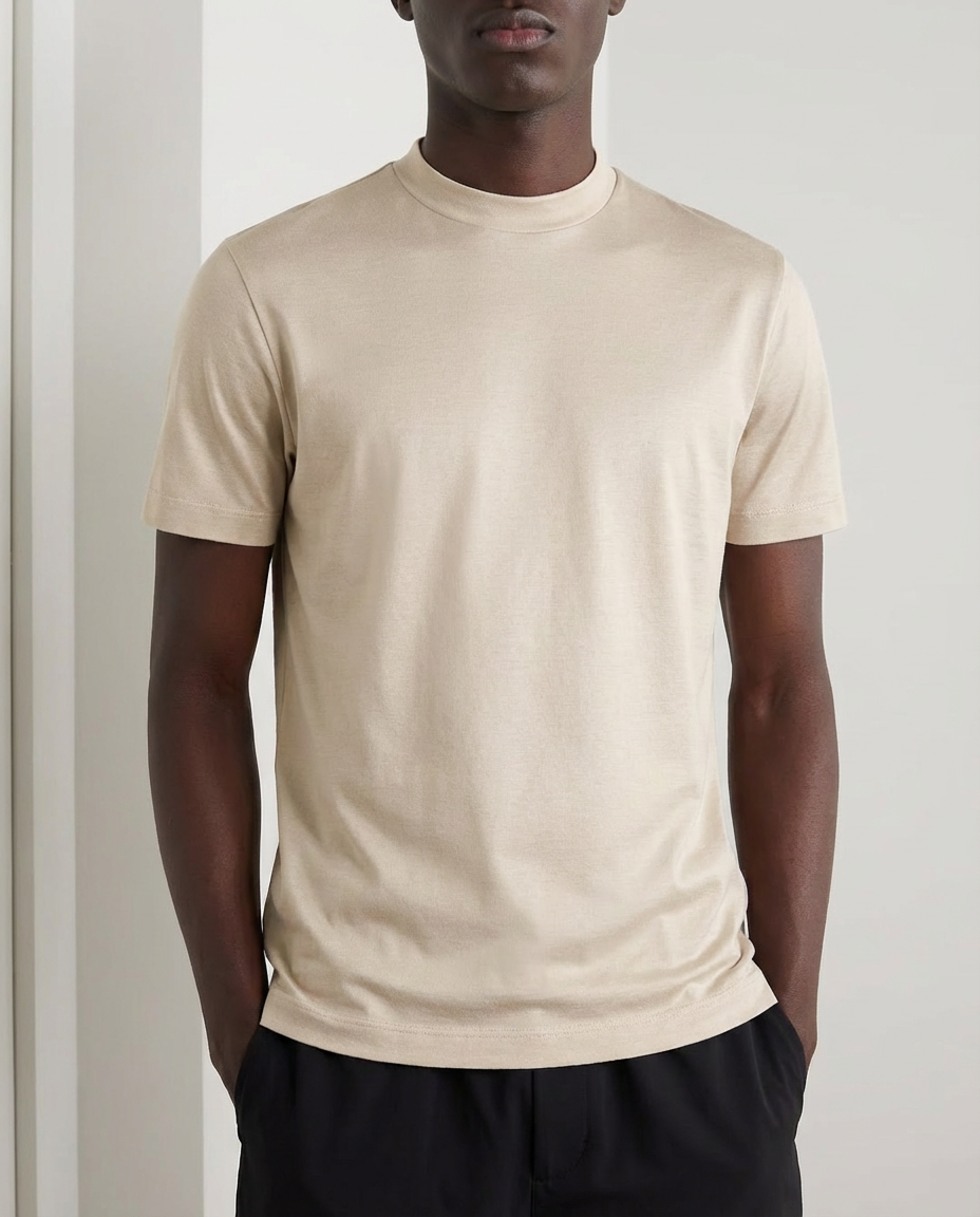 Shiny Crew-neck T‑Shirt