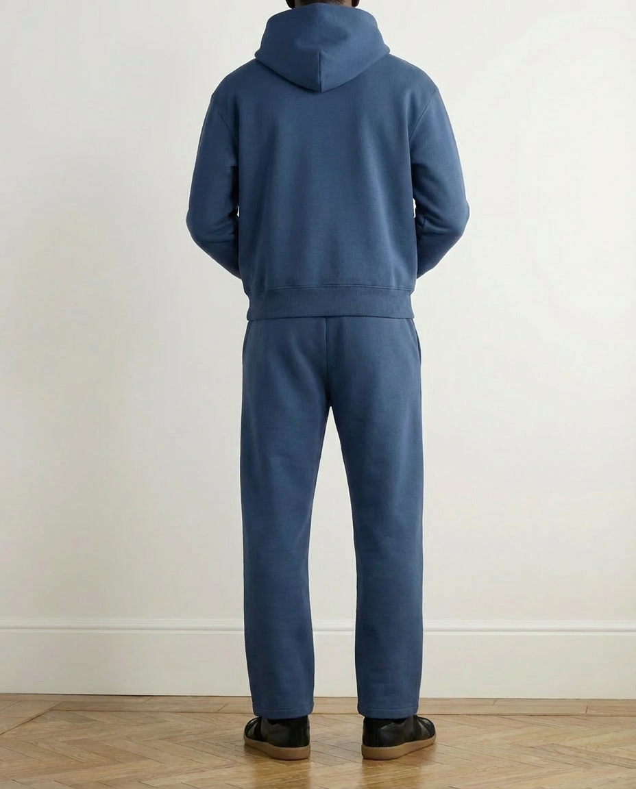 2-piece Loose Fit Hoodie and Joggers Set - Blue