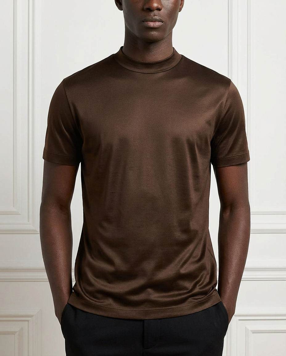 Shiny Crew-neck T‑Shirt