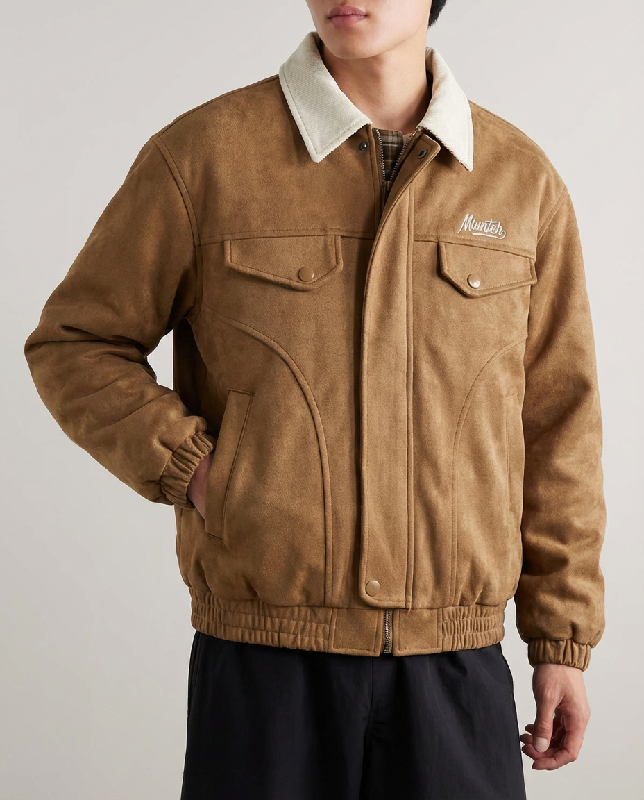 The Brookland Patchwork Lapel Suede Jacket