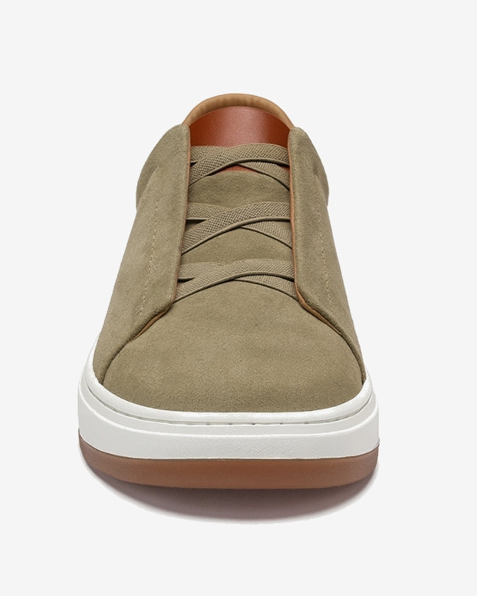 Olive Suede Laceless Sneaker 0.1