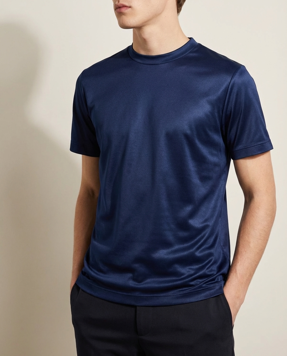 Shiny Crew-neck T‑Shirt