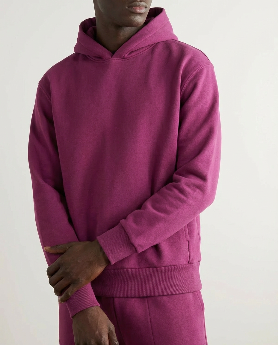 2-piece Loose Fit Hoodie and Joggers Set - Pink