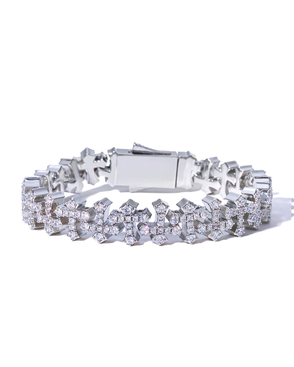 Iced Cross Link Bracelet