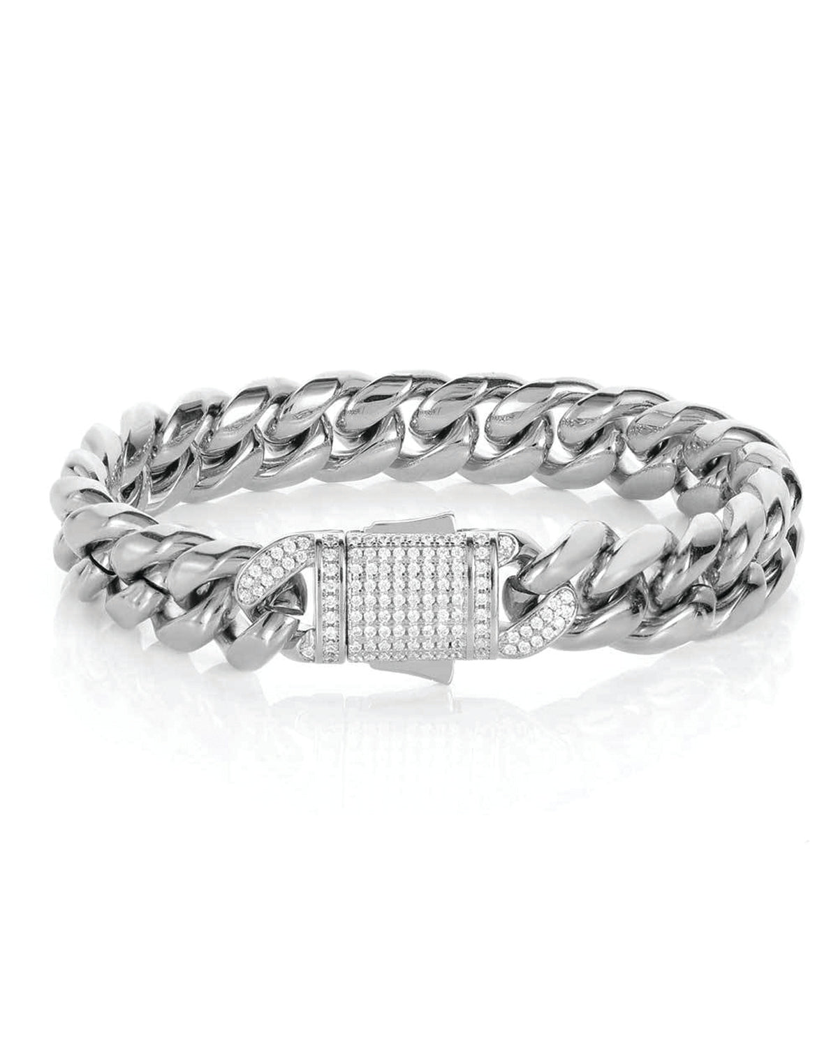 Iced Lock Cuban Bracelet