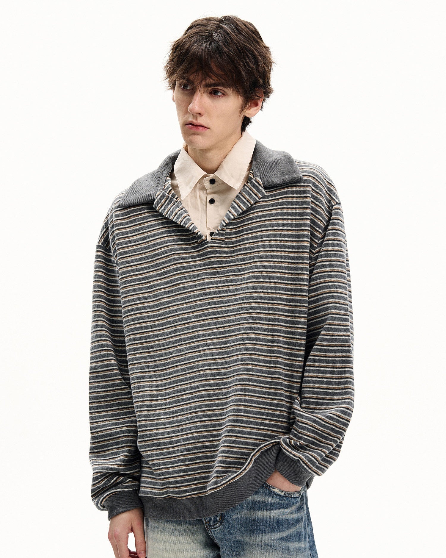 Striped Cotton Jersey Sweater