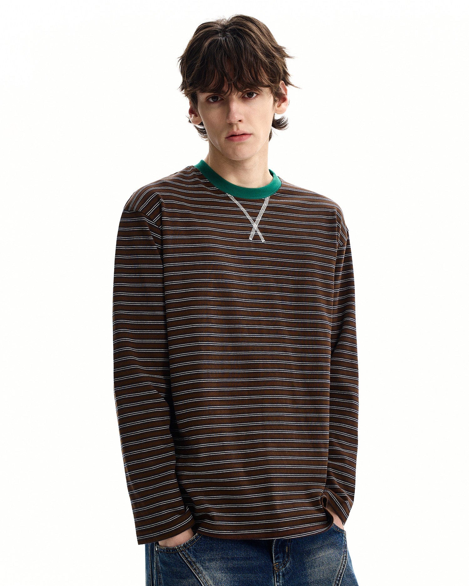 Striped Cotton Long Sleeve Tee