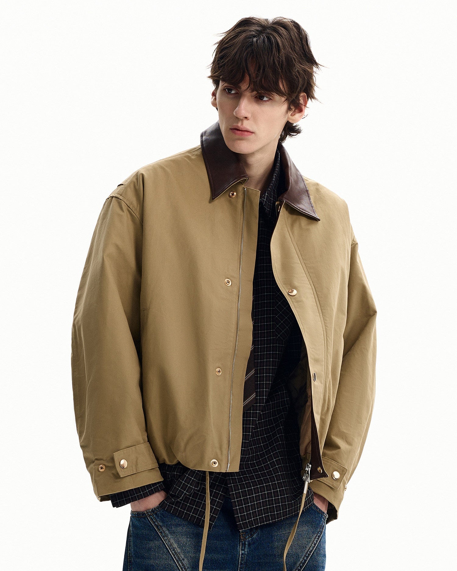 Clean Utility Cotton Zip Jacket