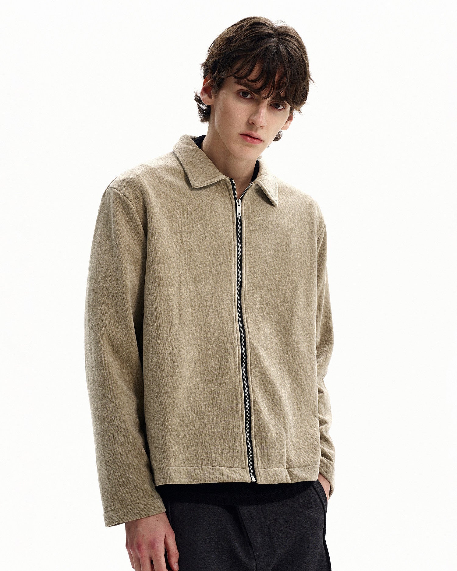 Refined Textured Casual Jacket