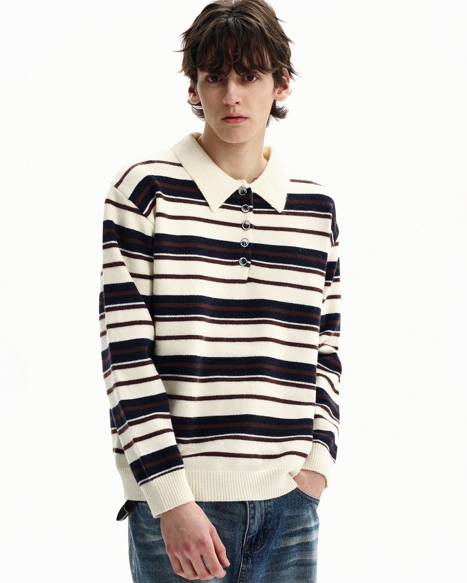 Premium Striped Knit Sweater