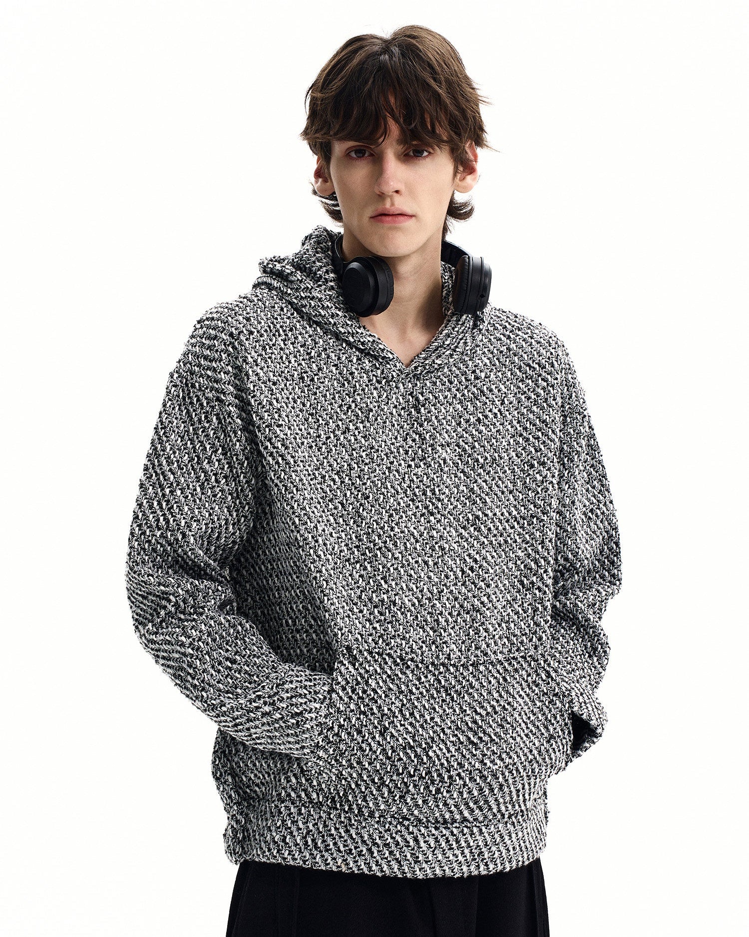 Modern Marl Knit Hoodie