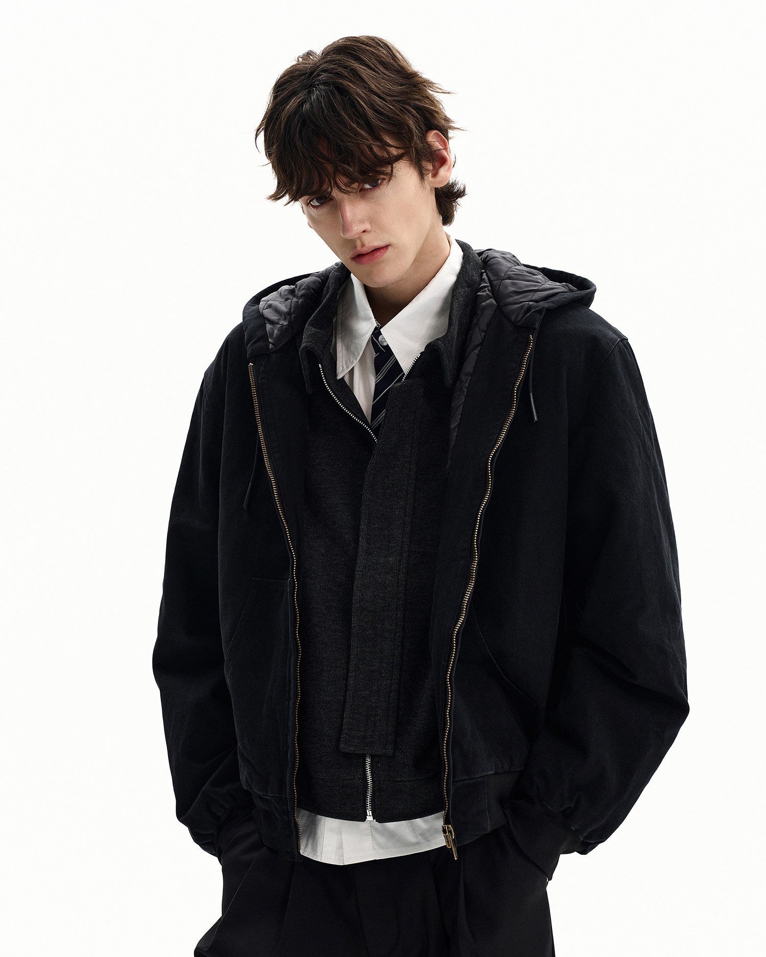 Full Zip Cotton Hooded Jacket