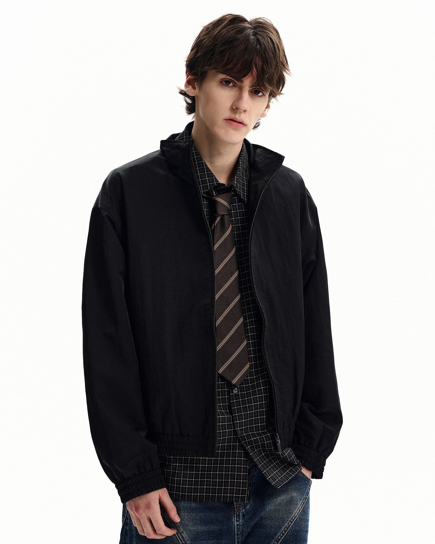 Lightweight Nylon Zip Jacket