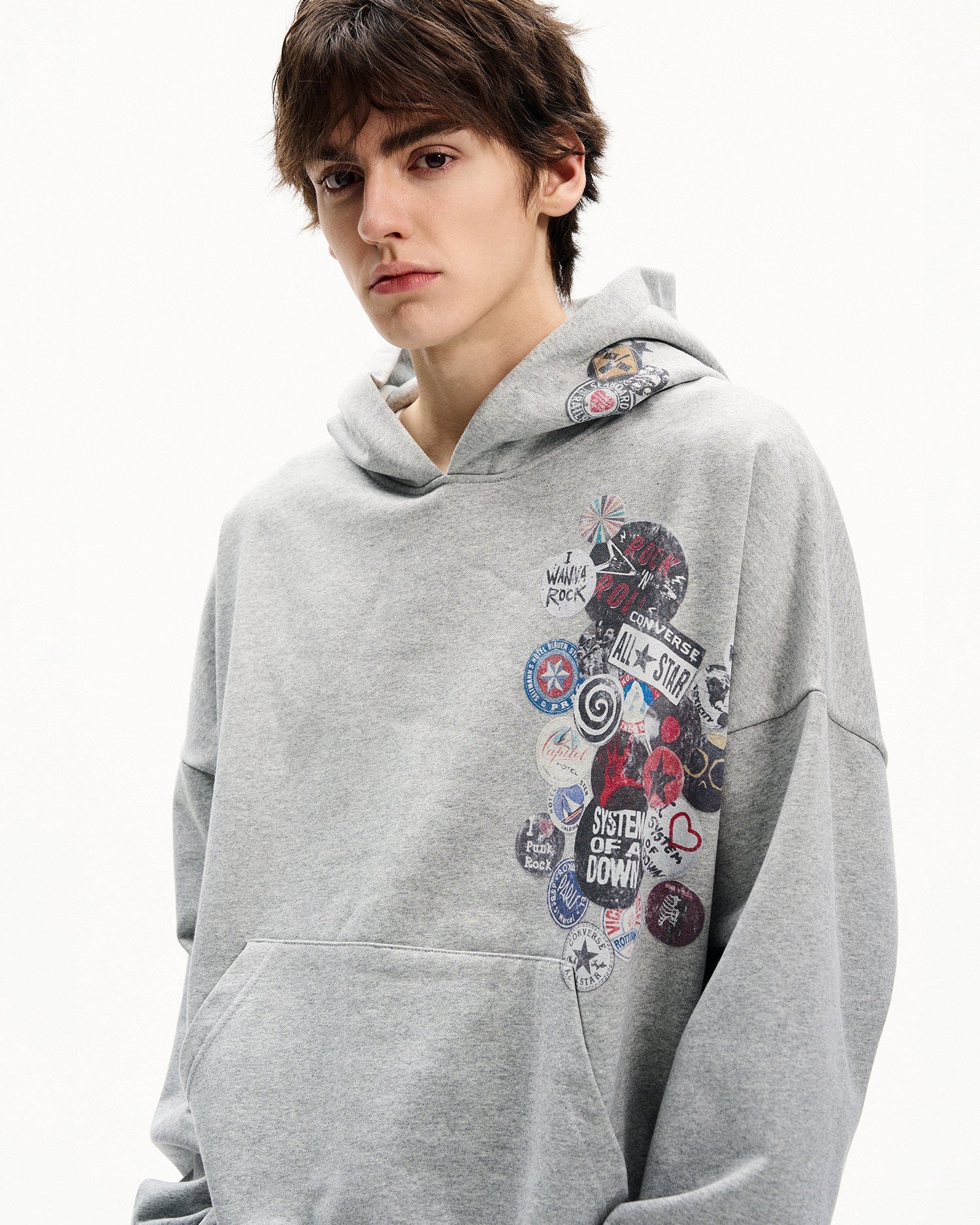 Graphic Fleece Pullover Hoodie
