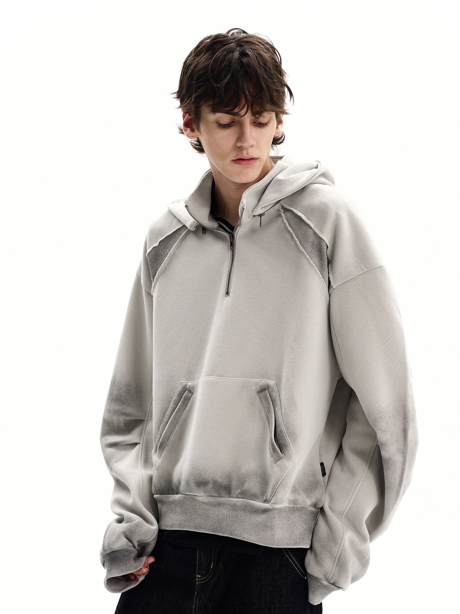 Minimal Relaxed Half Zip Sweatshirt