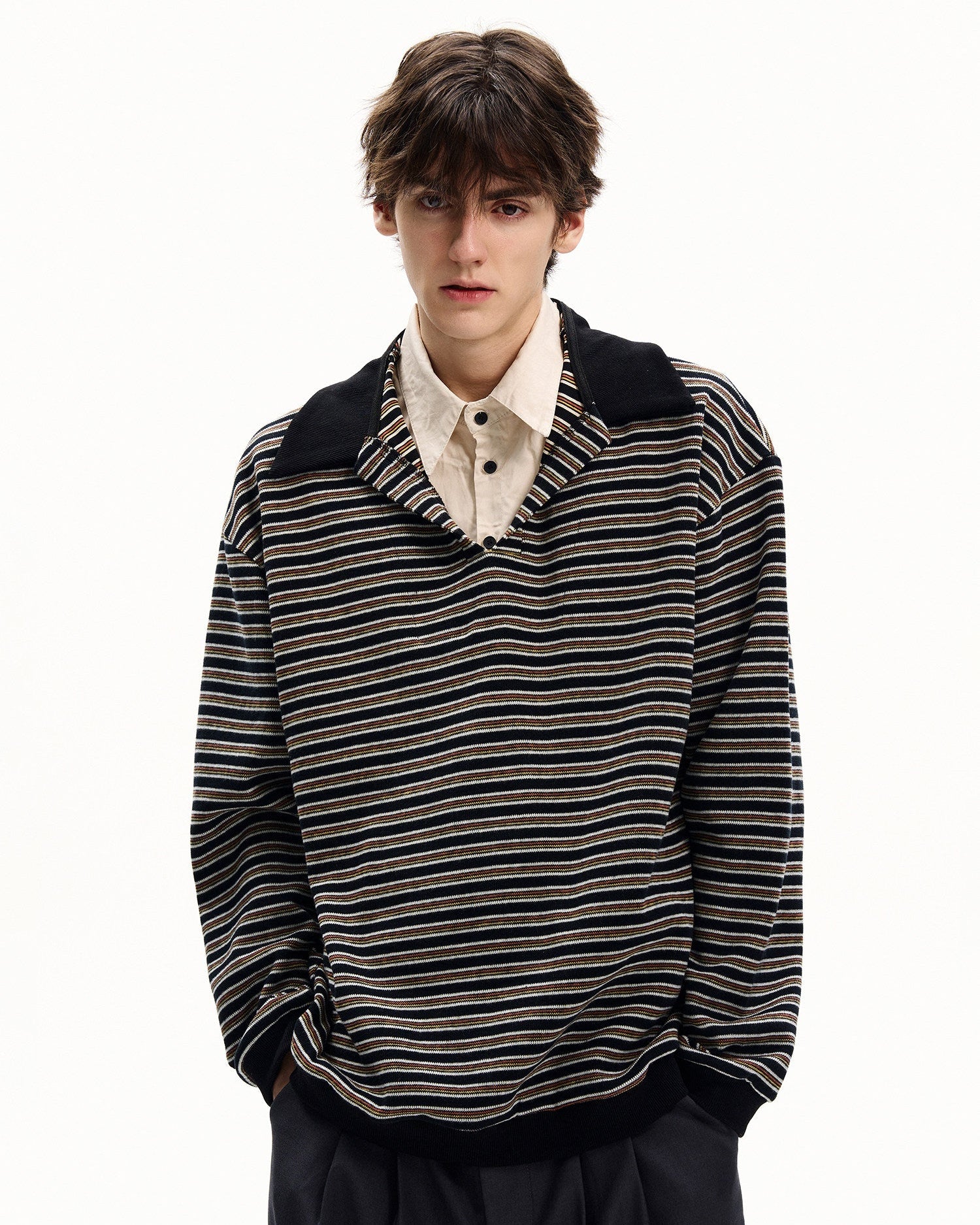 Striped Cotton Jersey Sweater