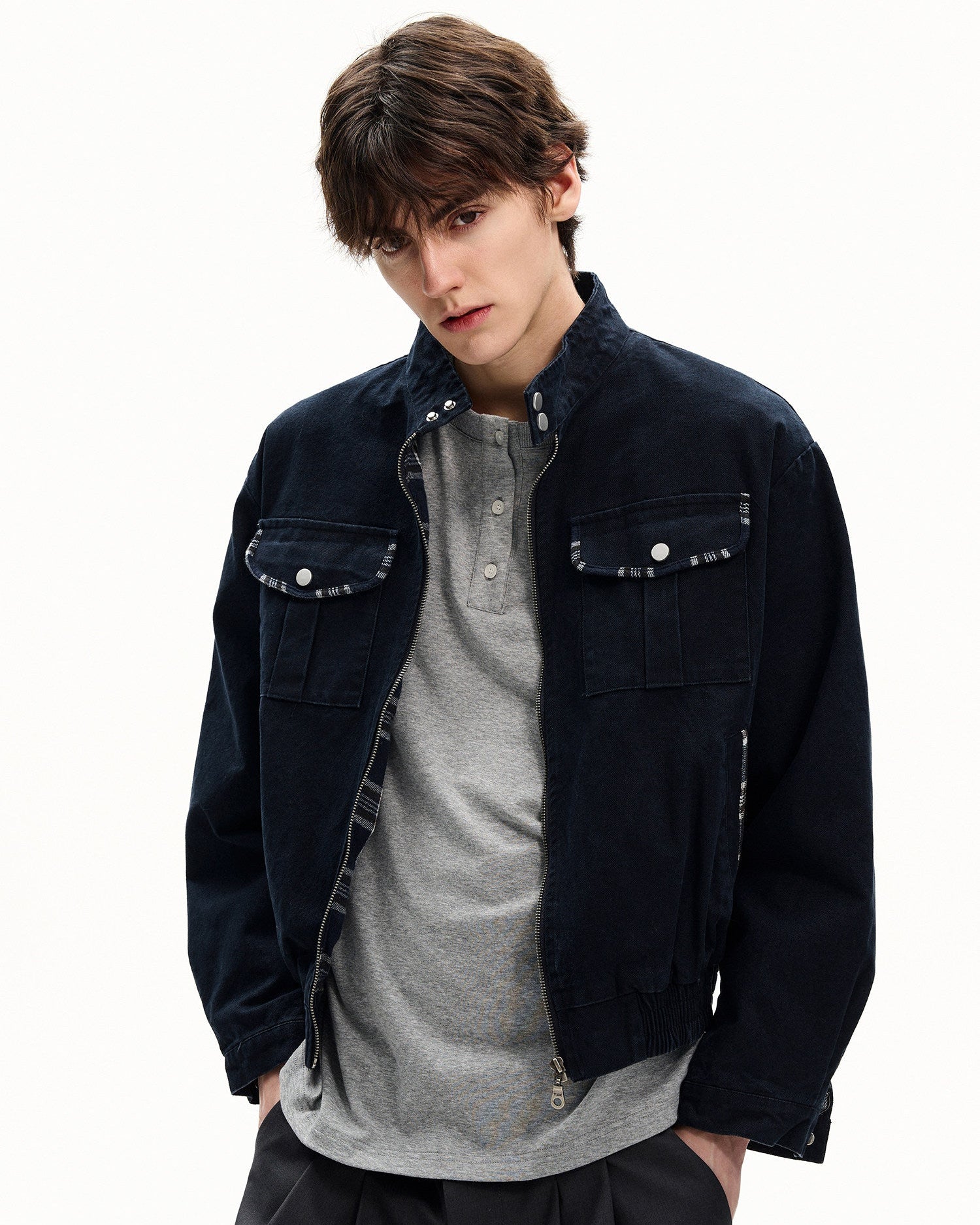 Midweight Cotton Canvas Zip Jacket