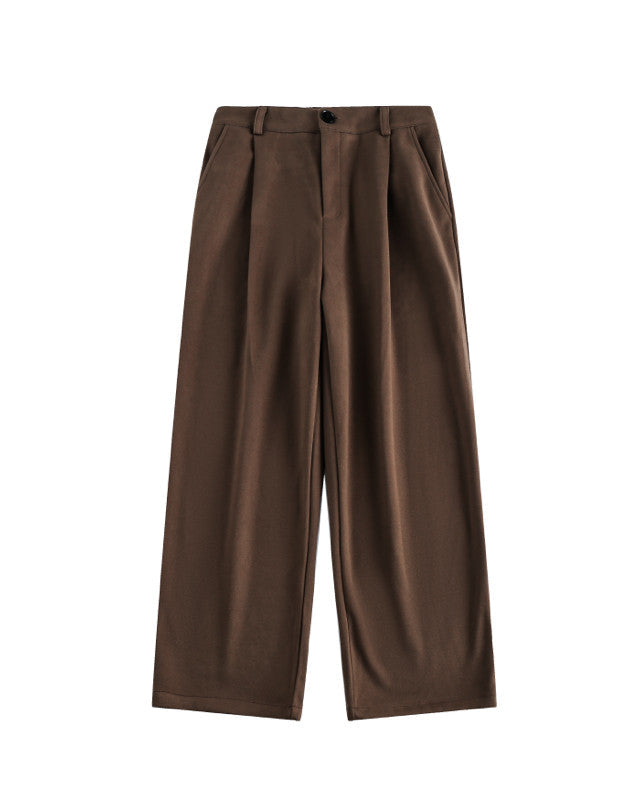 Clean Fit Drape Pleated Trousers