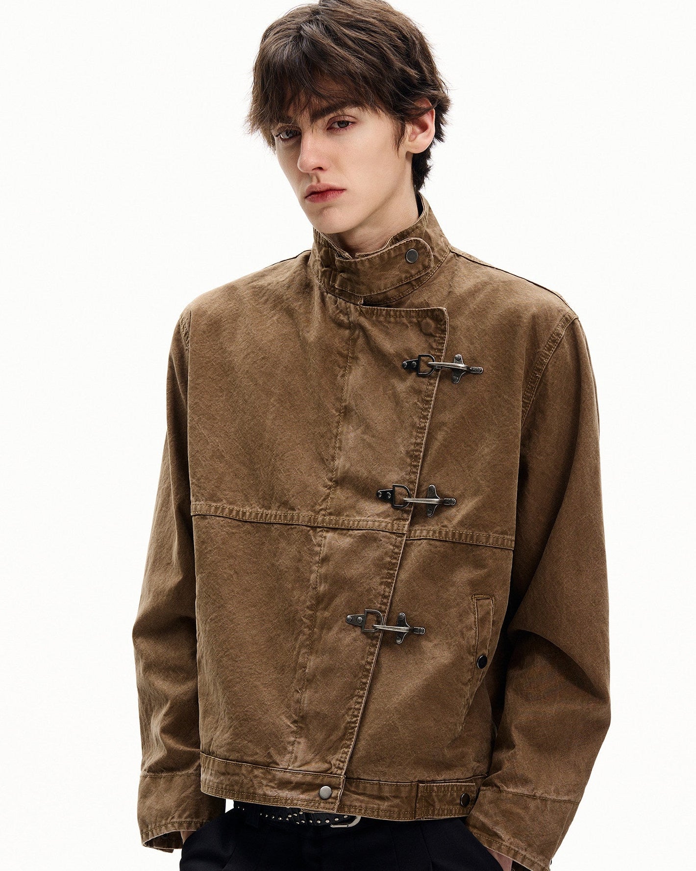 Washed Cotton Toggle Jacket