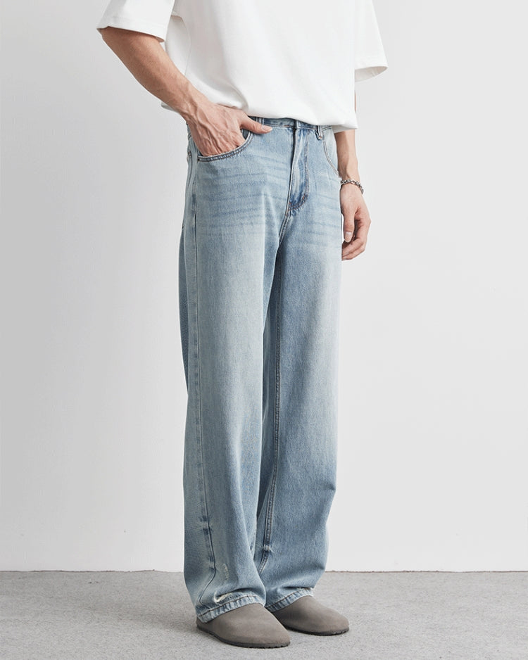 Soft Fade Straight Denim Jeans