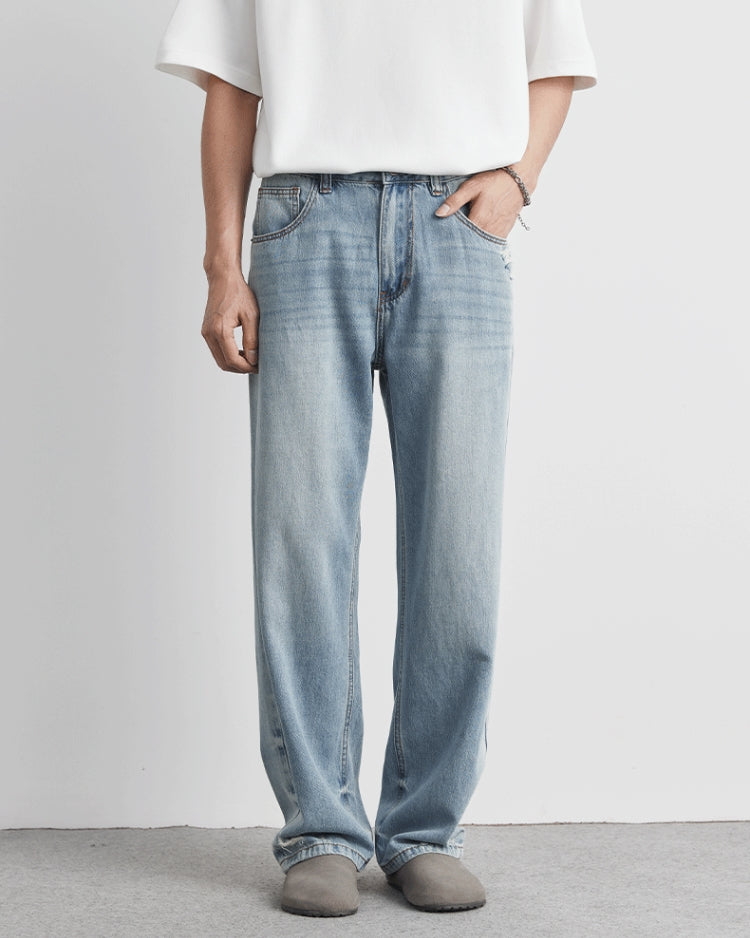 Soft Fade Straight Denim Jeans