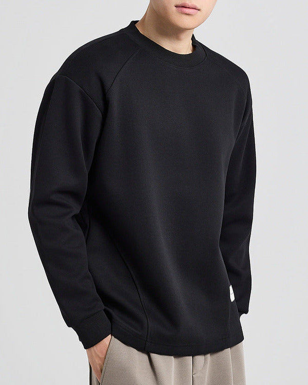 The Carver Structured Split Crew Sweater