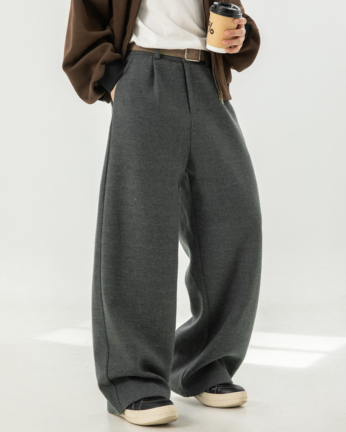 The Woolblend Draped Trousers