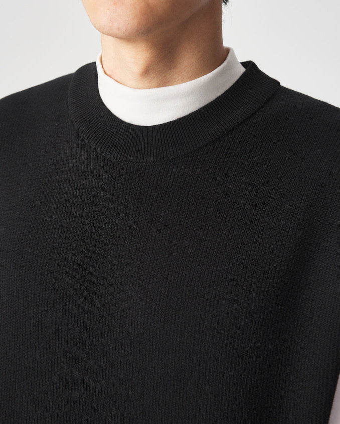 The Casual Solid Color Loose Knit Sweater Vest