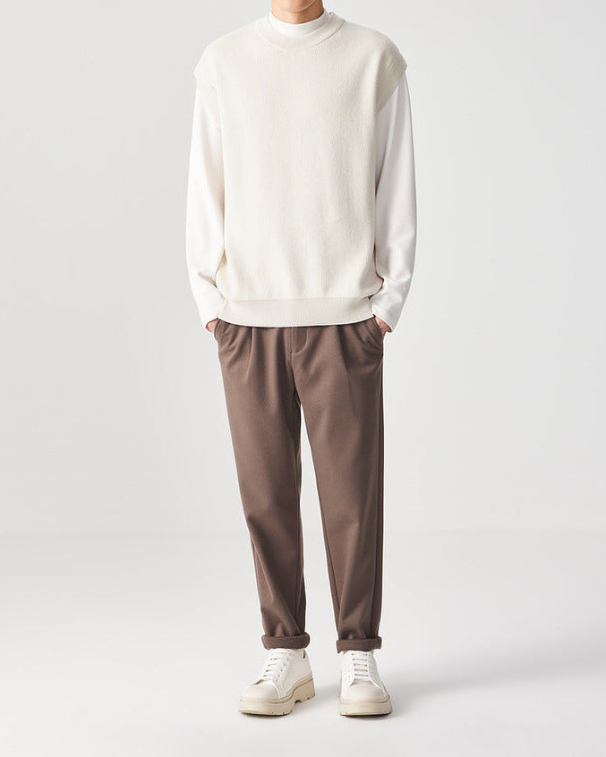 The Casual Solid Color Loose Knit Sweater Vest