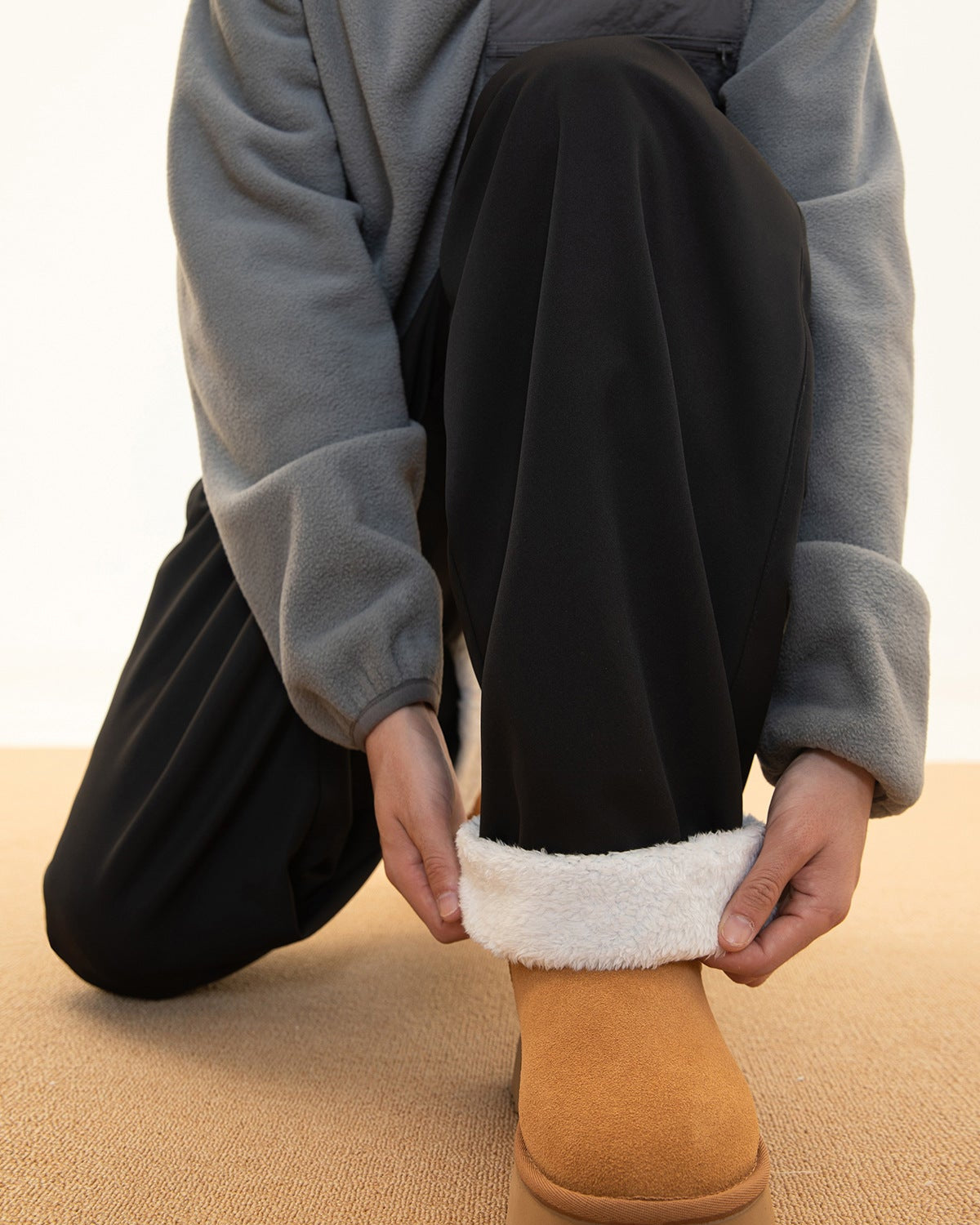 The Divide Pleat Fleece Jeans