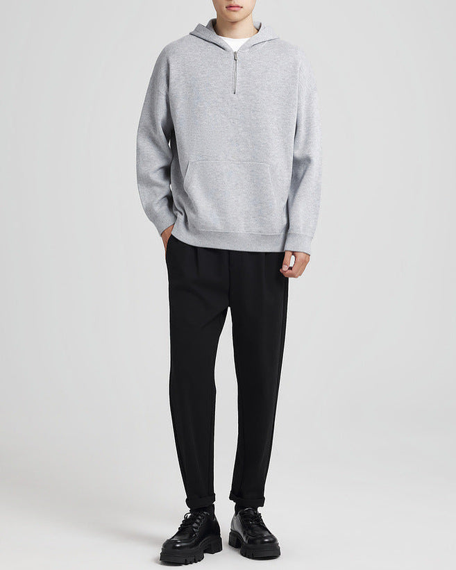 The Half-Zip Hooded Knit Sweater